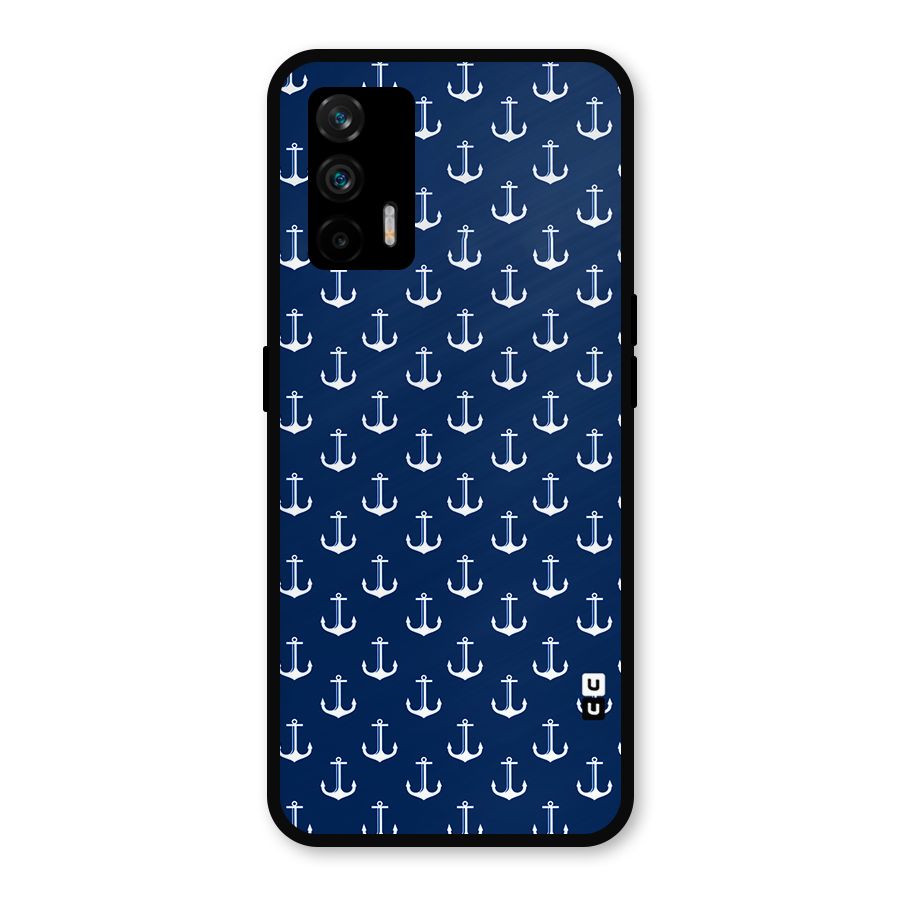 Nautical Pattern Metal Back Case for Realme GT 5G