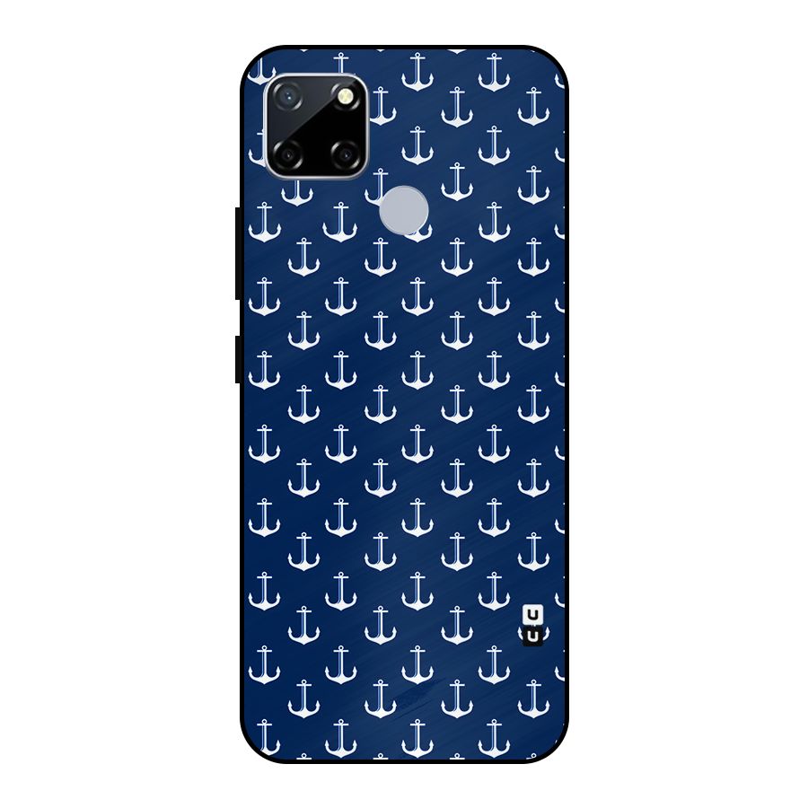 Nautical Pattern Metal Back Case for Realme Narzo 20