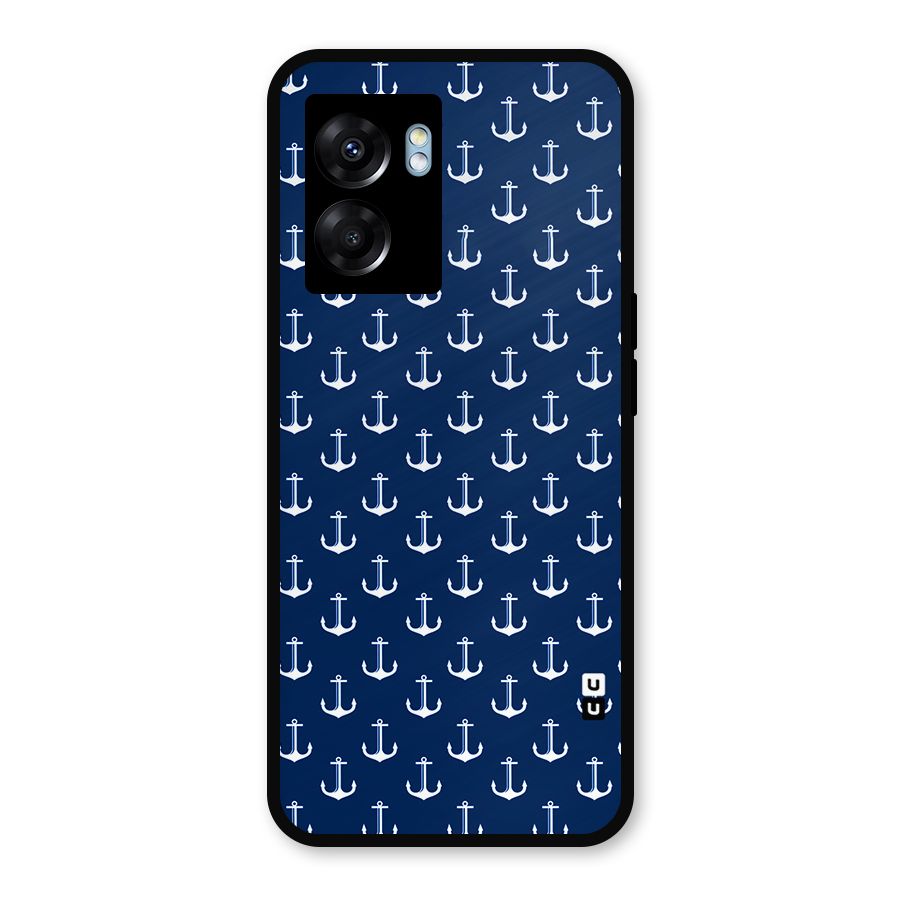 Nautical Pattern Metal Back Case for Realme Narzo 50 5G