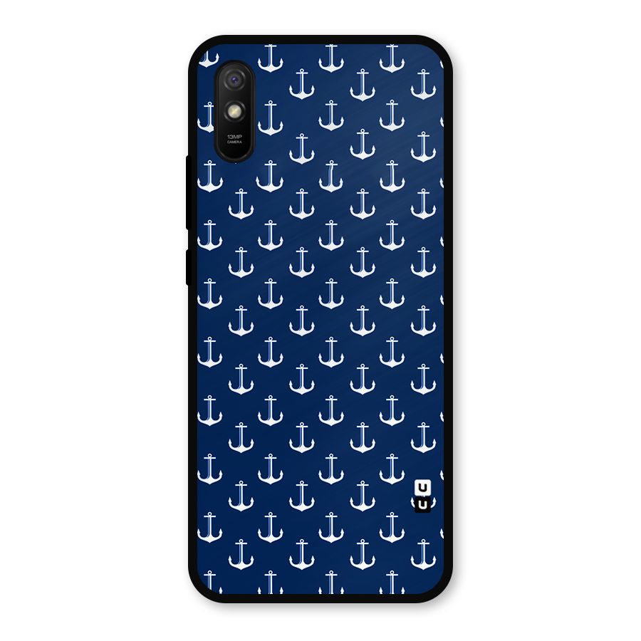 Nautical Pattern Metal Back Case for Redmi 9a