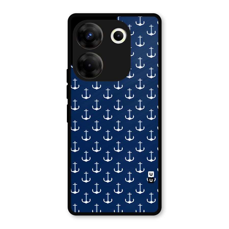 Nautical Pattern Metal Back Case for Tecno Camon 20