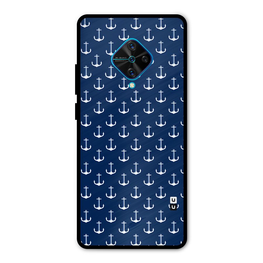 Nautical Pattern Metal Back Case for Vivo S1 Pro