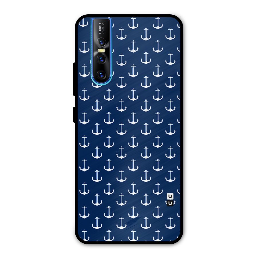 Nautical Pattern Metal Back Case for Vivo V15 Pro