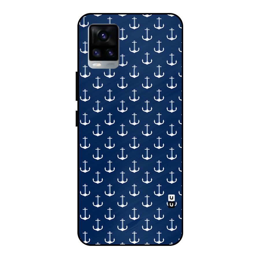 Nautical Pattern Metal Back Case for Vivo V20