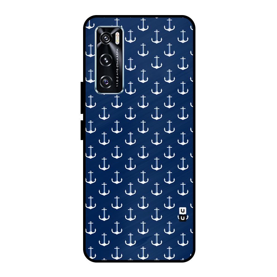 Nautical Pattern Metal Back Case for Vivo V20 SE