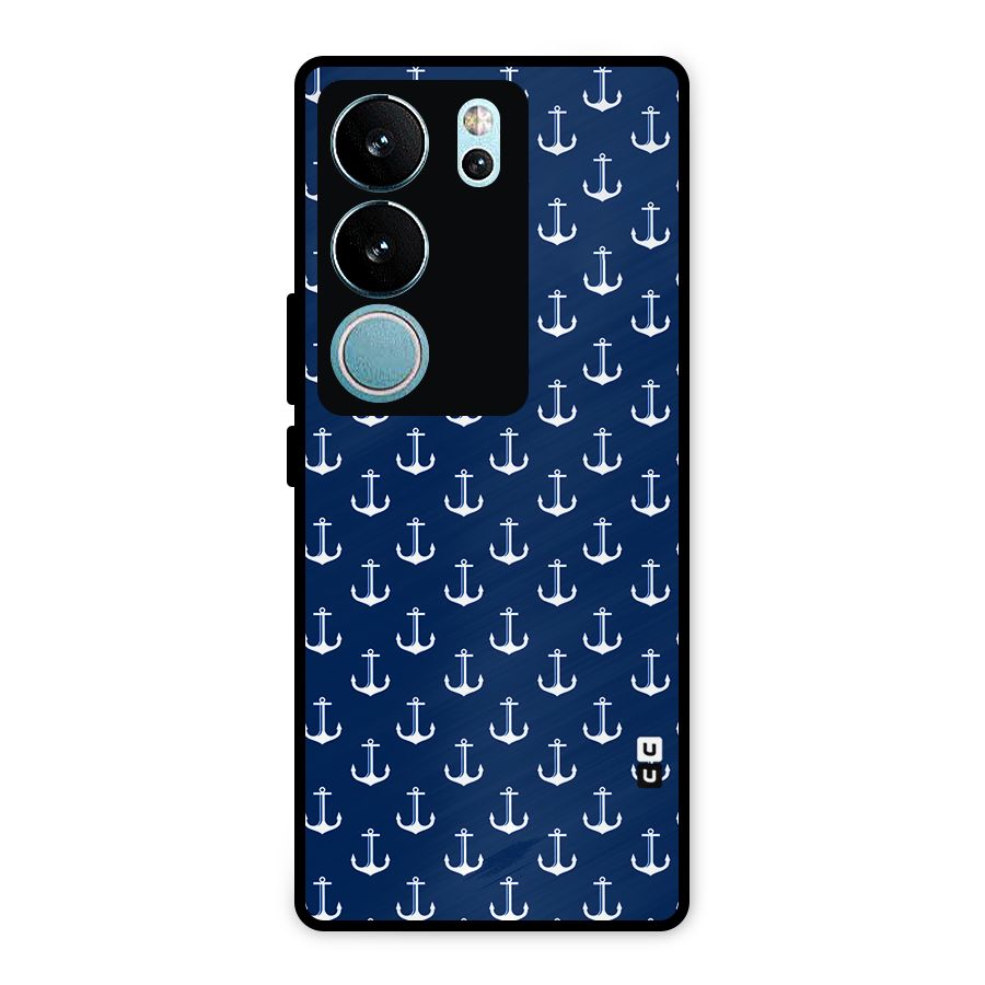 Nautical Pattern Metal Back Case for Vivo V29