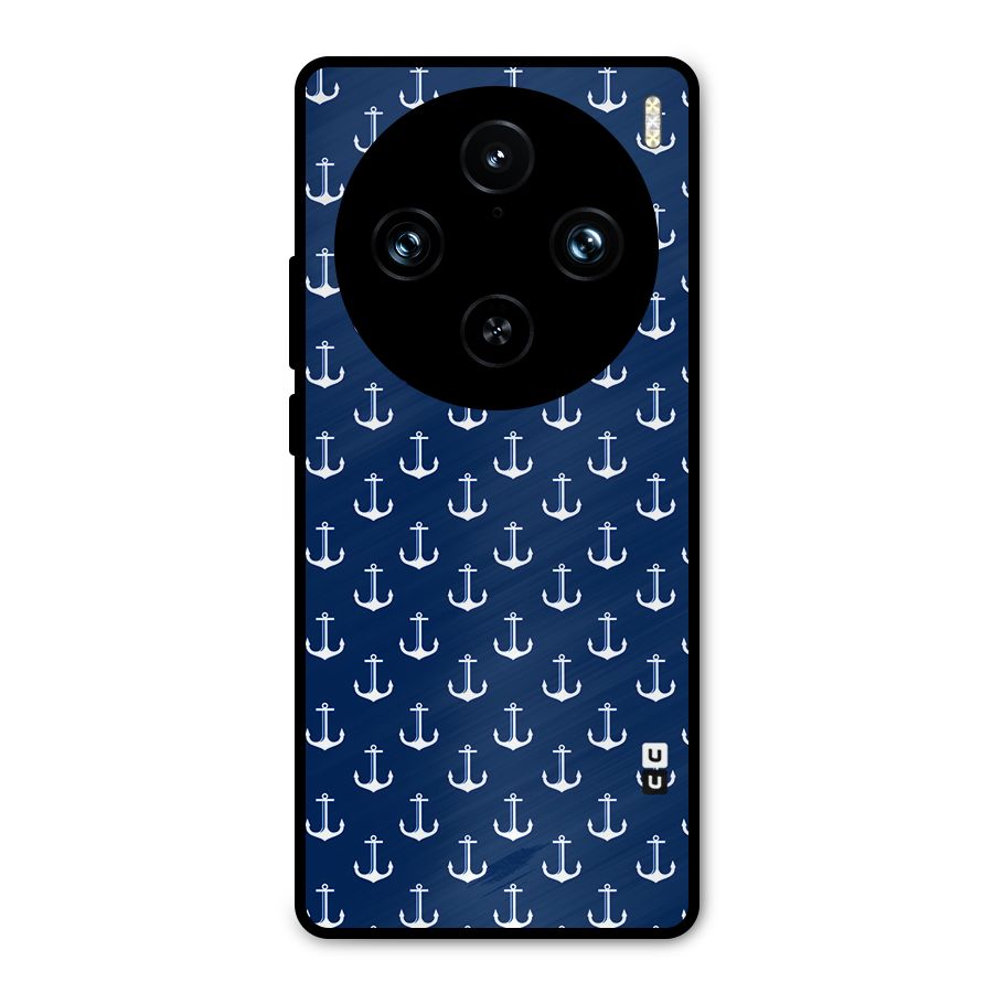 Nautical Pattern Metal Back Case for Vivo X100 Pro
