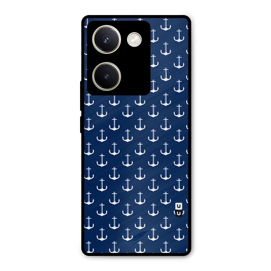 Nautical Pattern Metal Back Case for Vivo Y200 Pro
