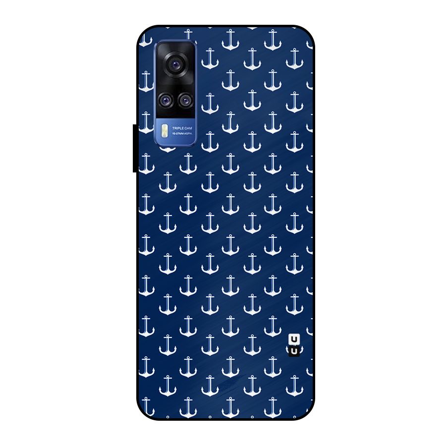 Nautical Pattern Metal Back Case for Vivo Y51