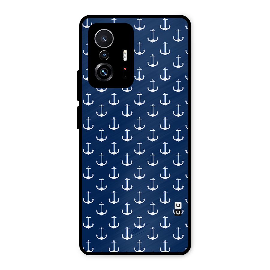 Nautical Pattern Metal Back Case for Xiaomi 11T Pro