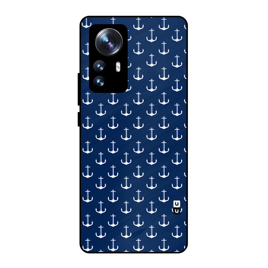 Nautical Pattern Metal Back Case for Xiaomi 12 Pro