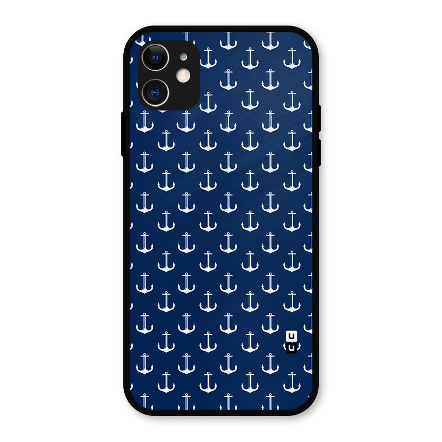 Nautical Pattern Metal Back Case for iPhone 11