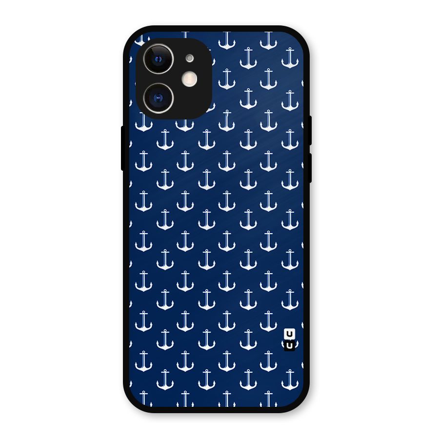 Nautical Pattern Metal Back Case for iPhone 12