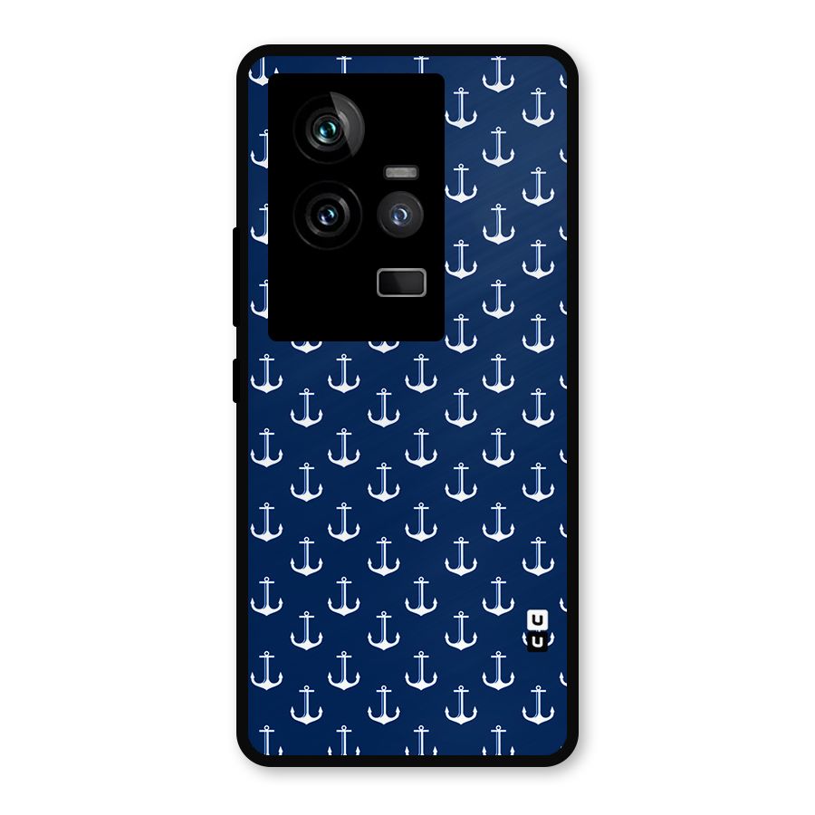 Nautical Pattern Metal Back Case for iQOO 11 5G