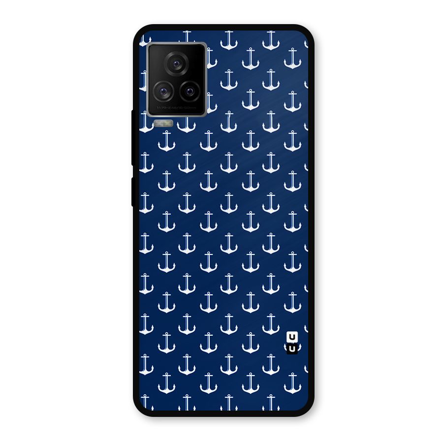 Nautical Pattern Metal Back Case for iQOO 7 Legend 5G