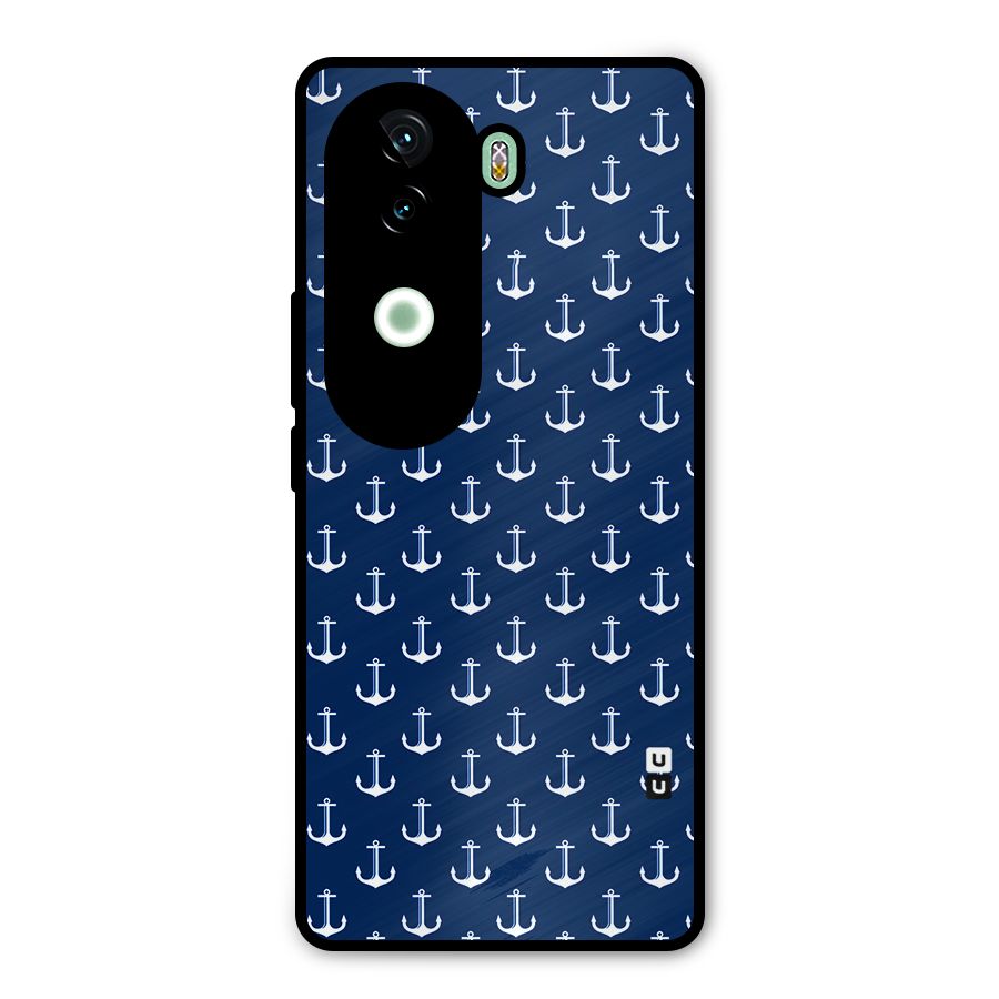 Nautical Pattern Metal Back Case for iQOO Z9s