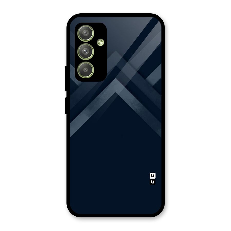 Navy Blue Arrow Glass Back Case for Galaxy A54