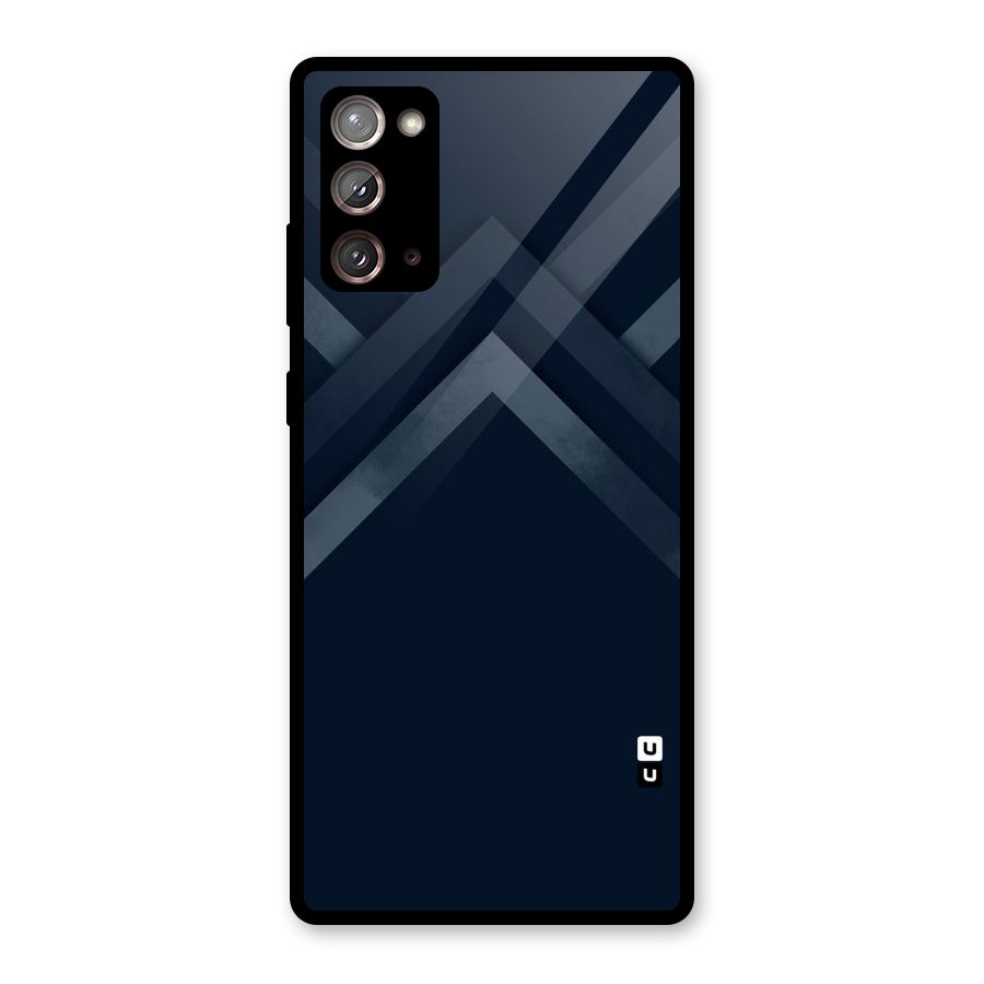 Navy Blue Arrow Glass Back Case for Galaxy Note 20