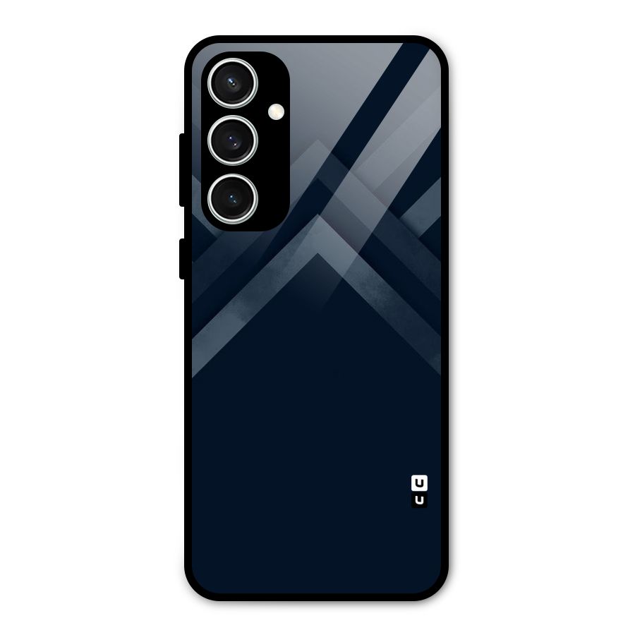 Navy Blue Arrow Glass Back Case for Galaxy S23 FE