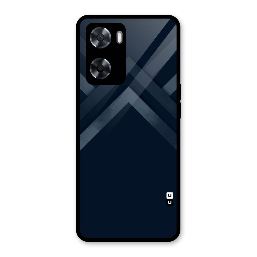 Navy Blue Arrow Glass Back Case for OnePlus Nord N20 SE
