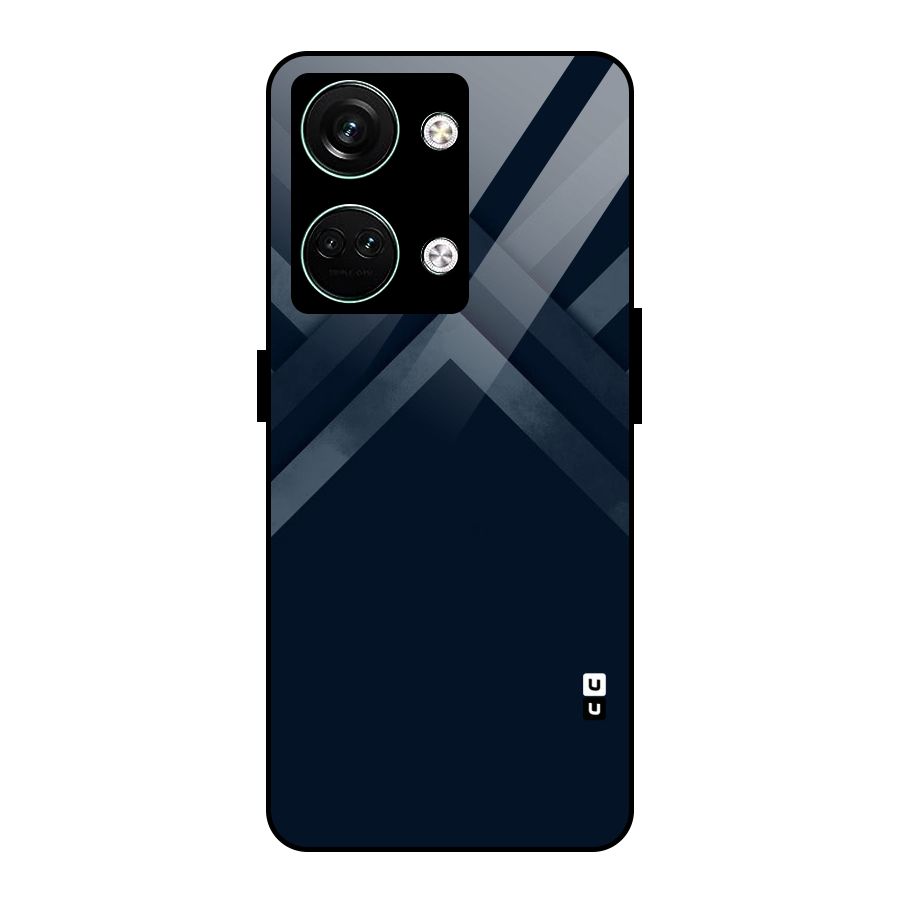 Navy Blue Arrow Glass Back Case for Oneplus Nord 3