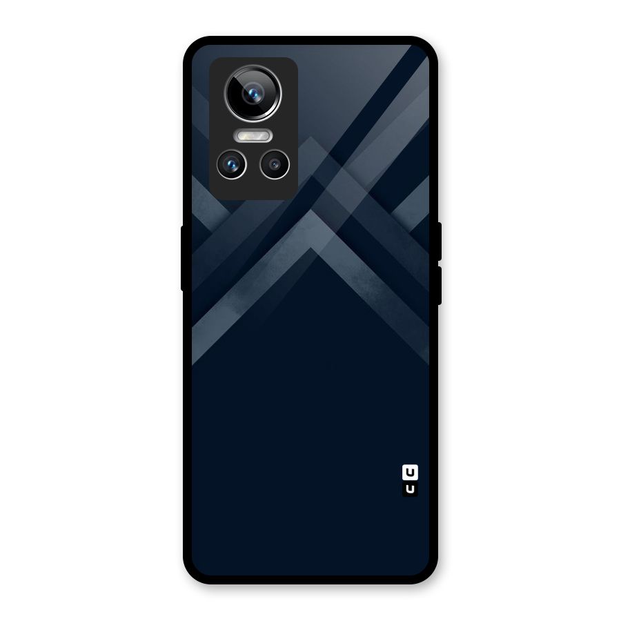 Navy Blue Arrow Glass Back Case for Realme GT Neo 3