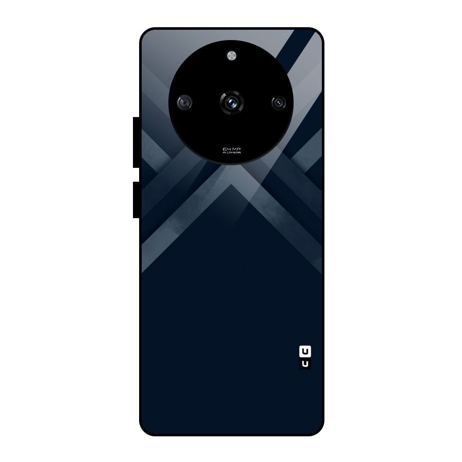 Navy Blue Arrow Glass Back Case for Realme Narzo 60 5G