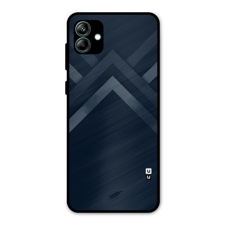 Navy Blue Arrow Metal Back Case for Galaxy A04
