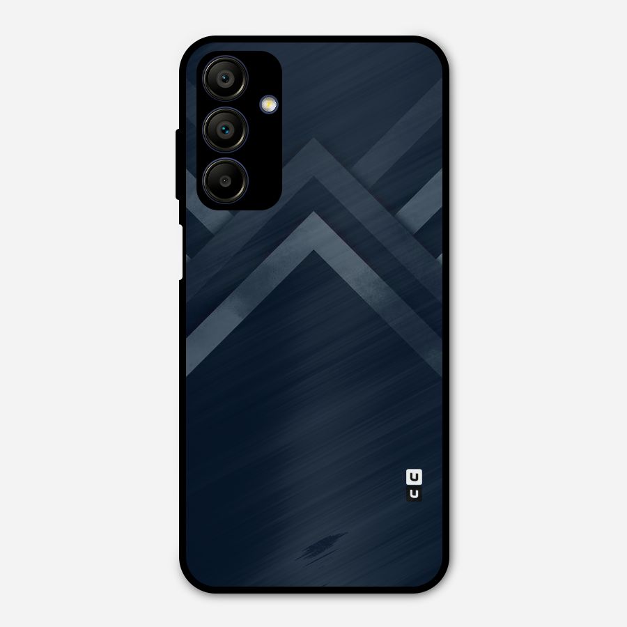 Navy Blue Arrow Metal Back Case for Galaxy A15 5G