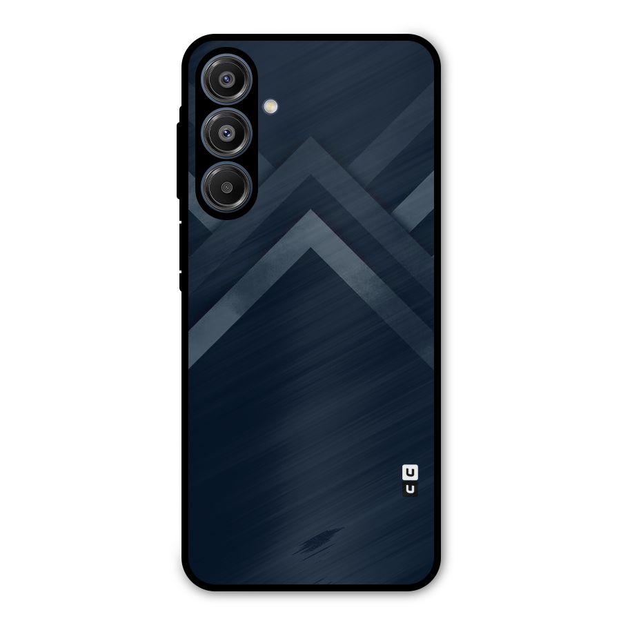 Navy Blue Arrow Metal Back Case for Galaxy A16 5G