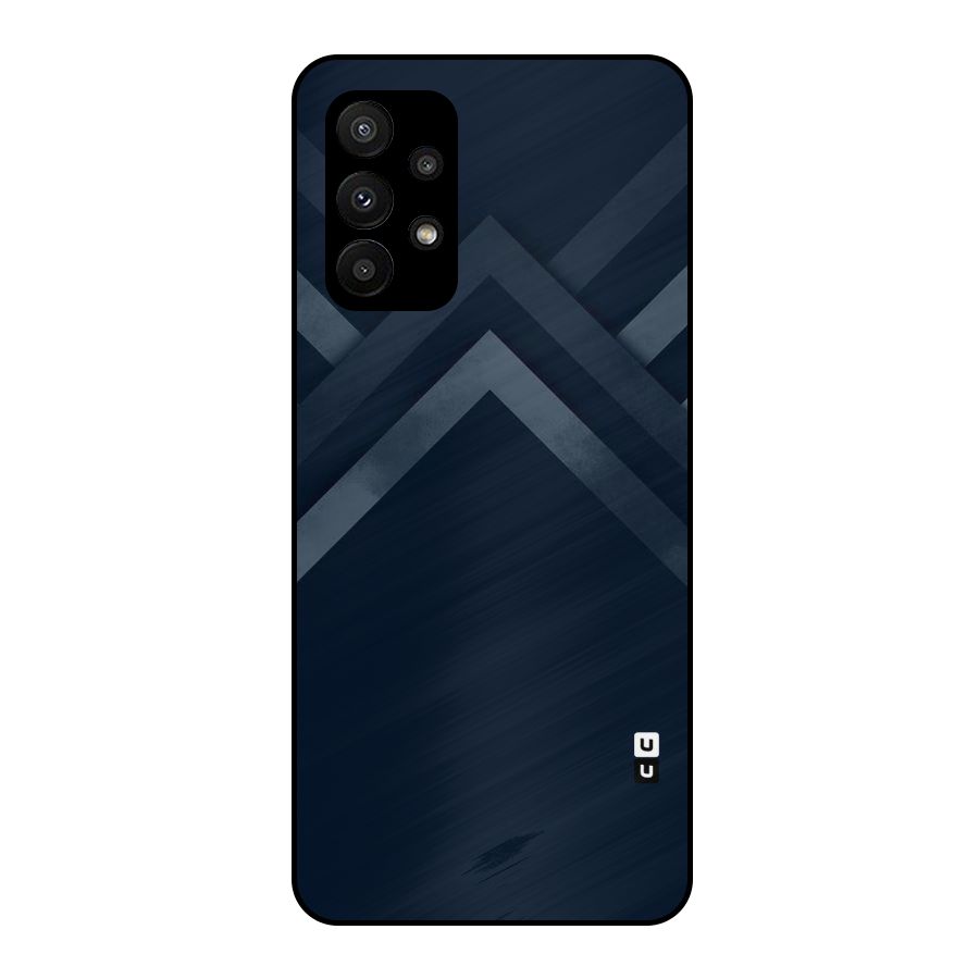 Navy Blue Arrow Metal Back Case for Galaxy A23