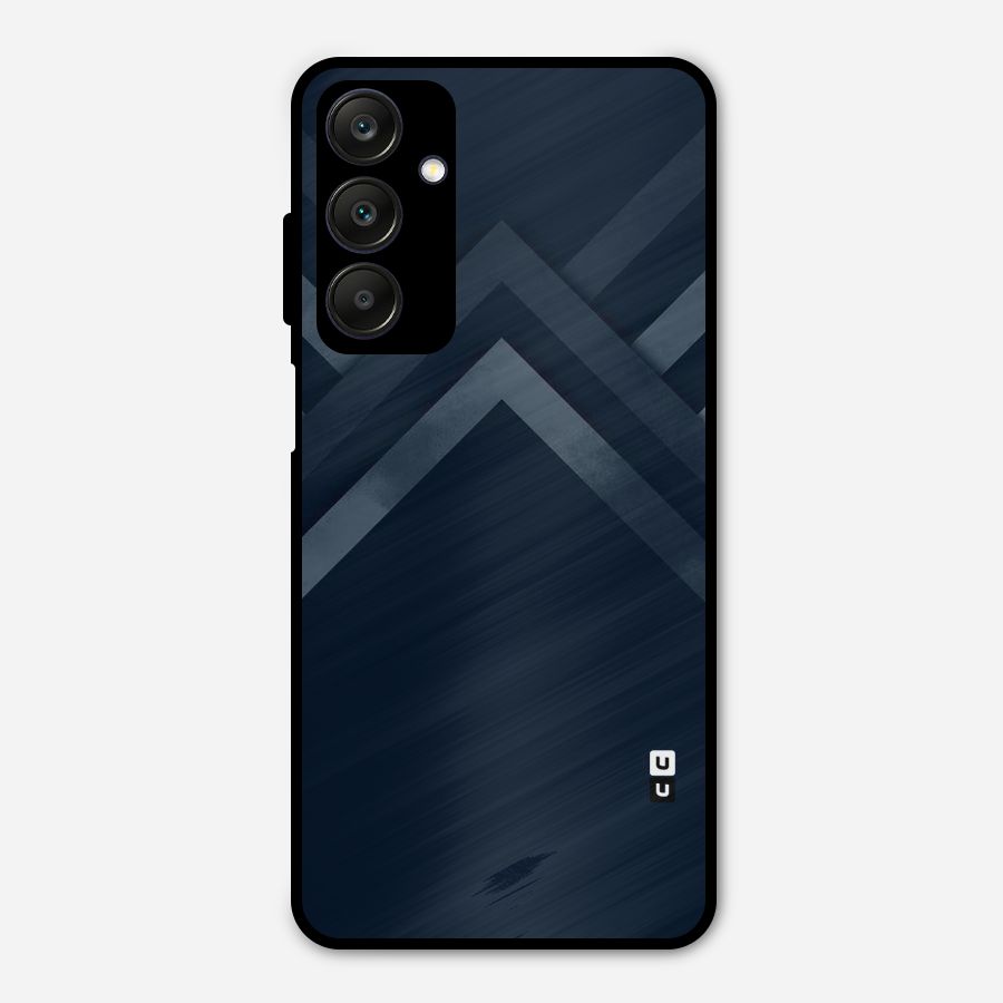 Navy Blue Arrow Metal Back Case for Galaxy A25 5G