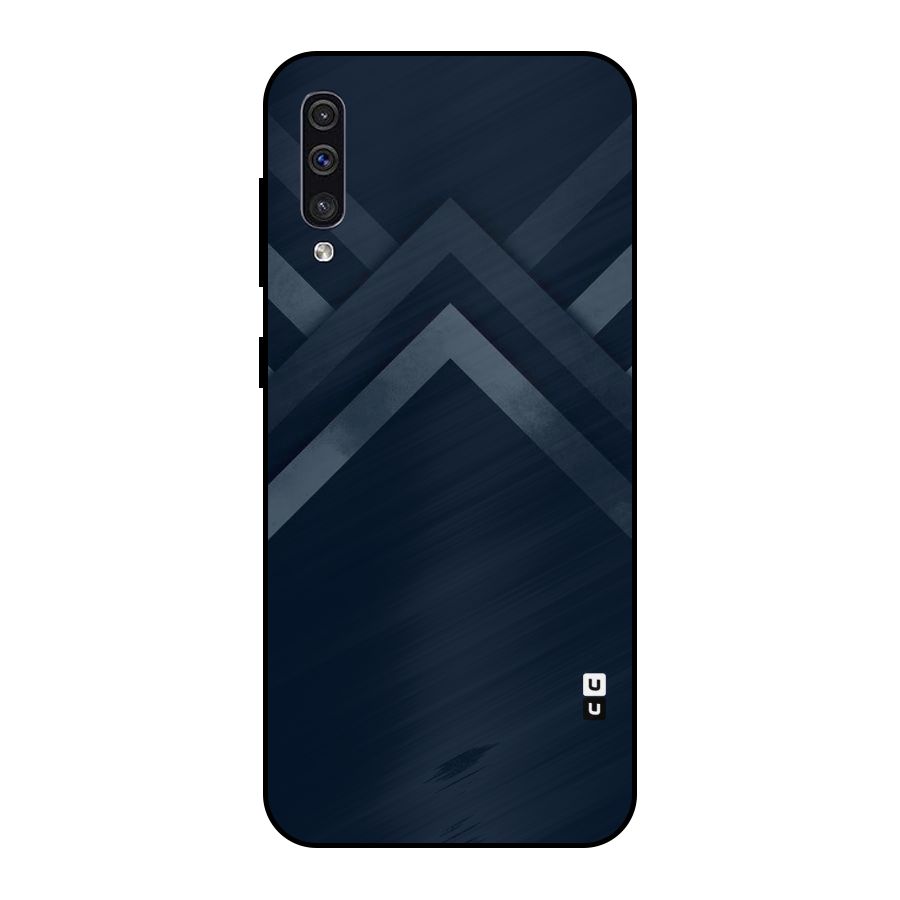 Navy Blue Arrow Metal Back Case for Galaxy A30s