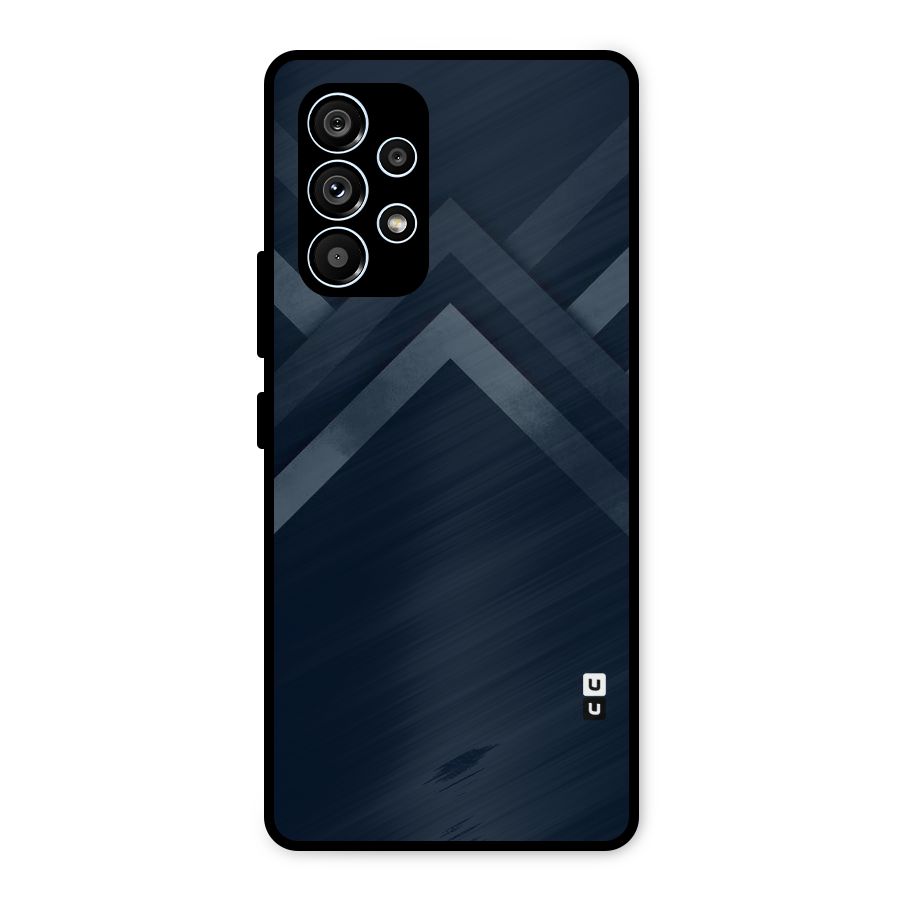 Navy Blue Arrow Metal Back Case for Galaxy A53 5G