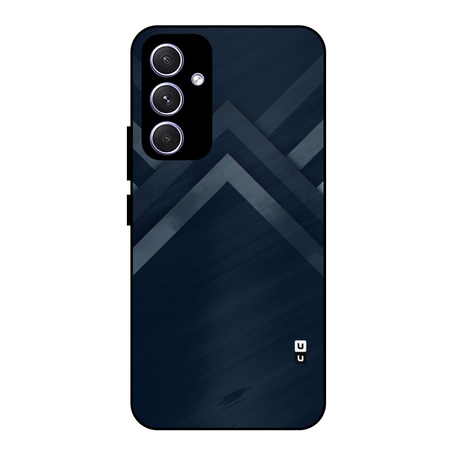 Navy Blue Arrow Metal Back Case for Galaxy A54
