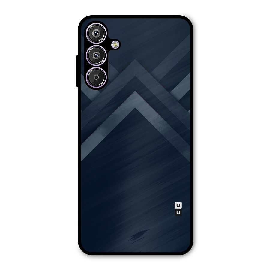 Navy Blue Arrow Metal Back Case for Galaxy F15