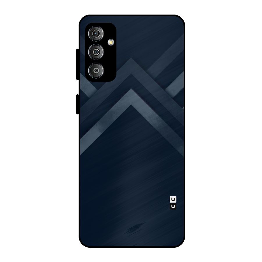 Navy Blue Arrow Metal Back Case for Galaxy F23