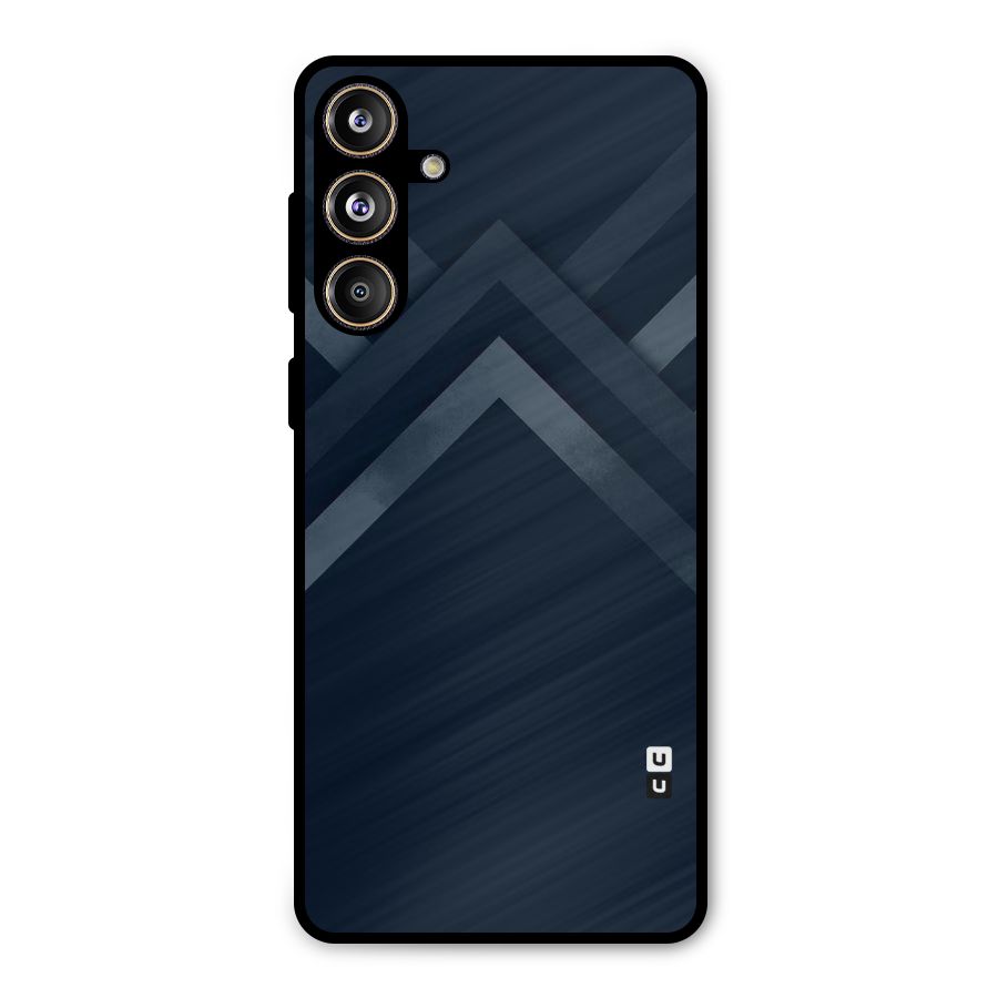 Navy Blue Arrow Metal Back Case for Galaxy F55