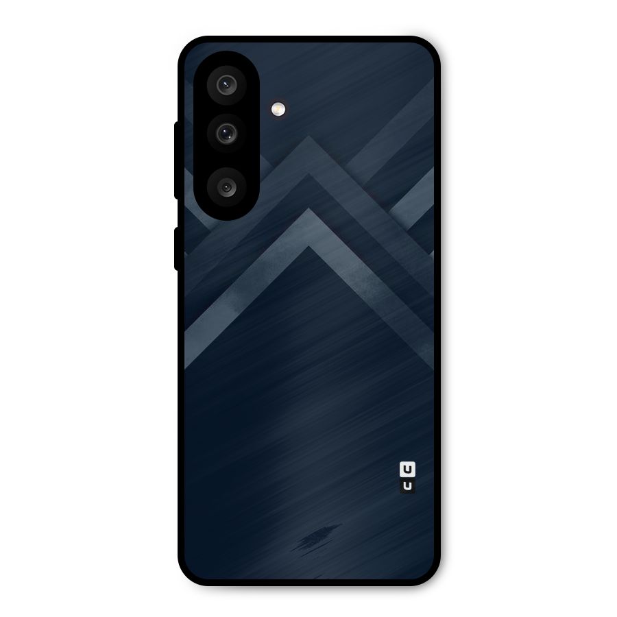 Navy Blue Arrow Metal Back Case for Galaxy F56