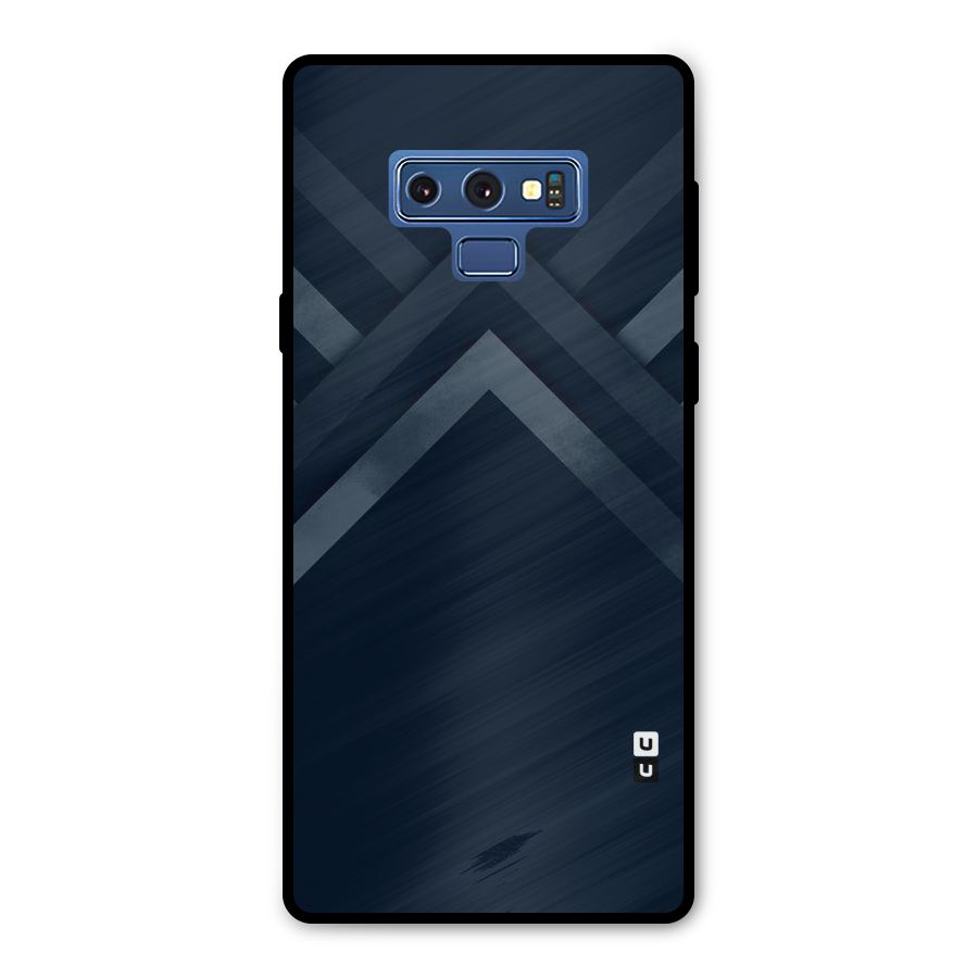 Navy Blue Arrow Metal Back Case for Galaxy Note 9