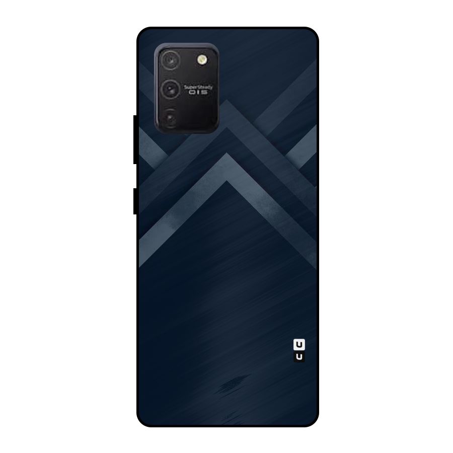 Navy Blue Arrow Metal Back Case for Galaxy S10 Lite