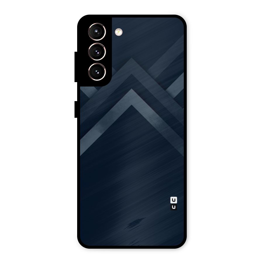 Navy Blue Arrow Metal Back Case for Galaxy S21 5G