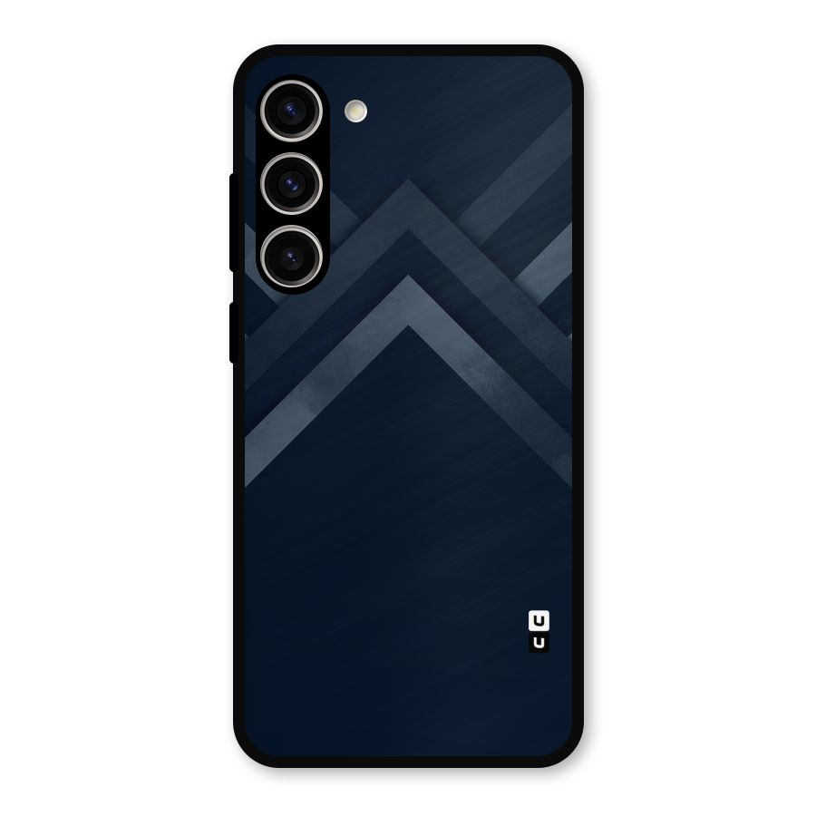 Navy Blue Arrow Metal Back Case for Galaxy S23 Plus