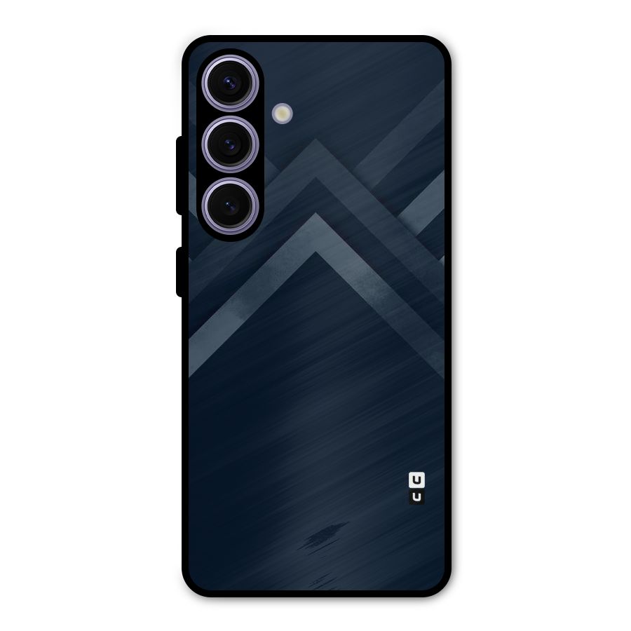 Navy Blue Arrow Metal Back Case for Galaxy S24