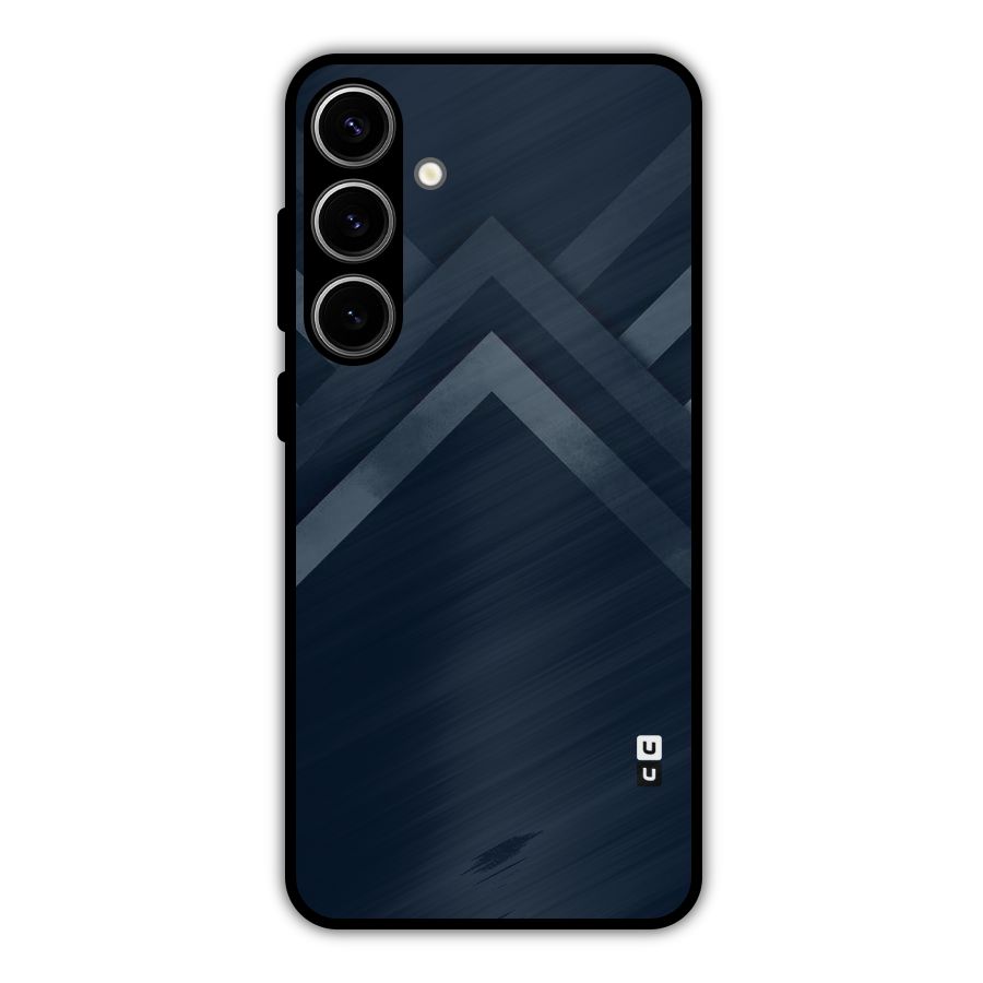 Navy Blue Arrow Metal Back Case for Galaxy S24 Plus