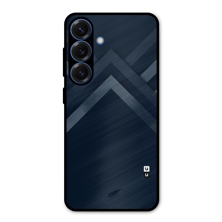 Navy Blue Arrow Metal Back Case for Galaxy S25