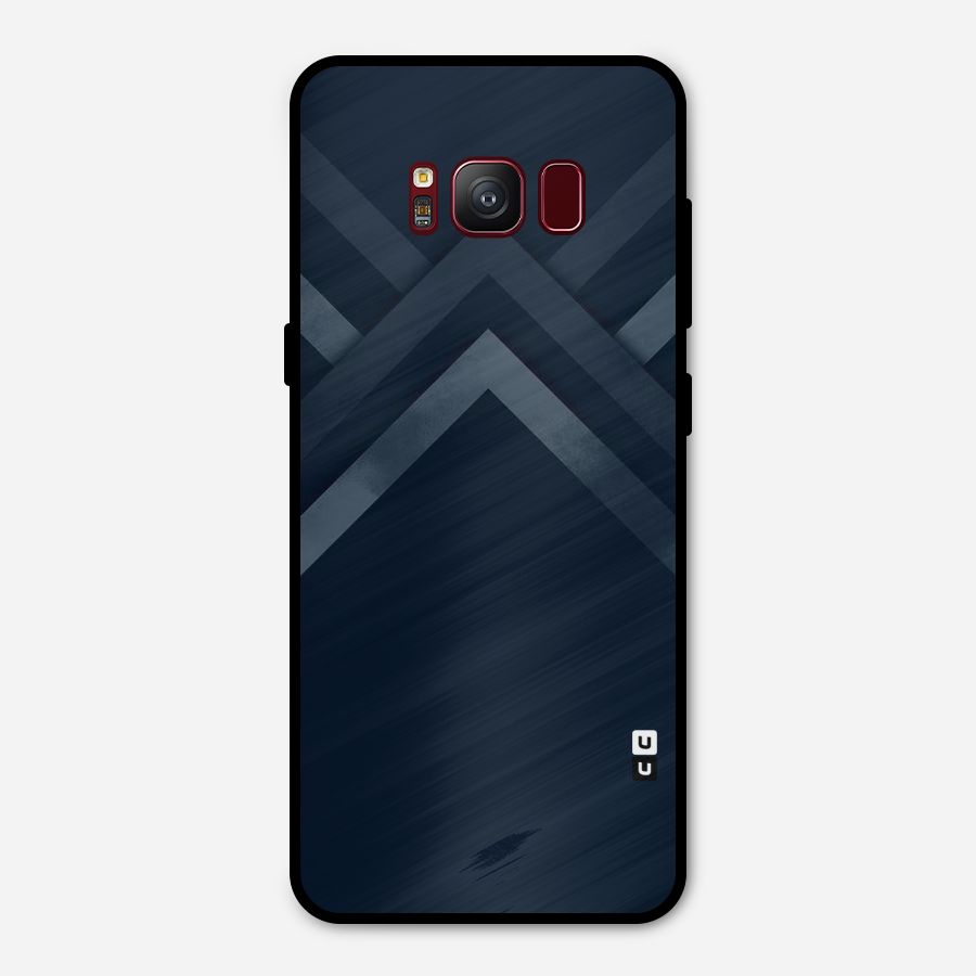 Navy Blue Arrow Metal Back Case for Galaxy S8