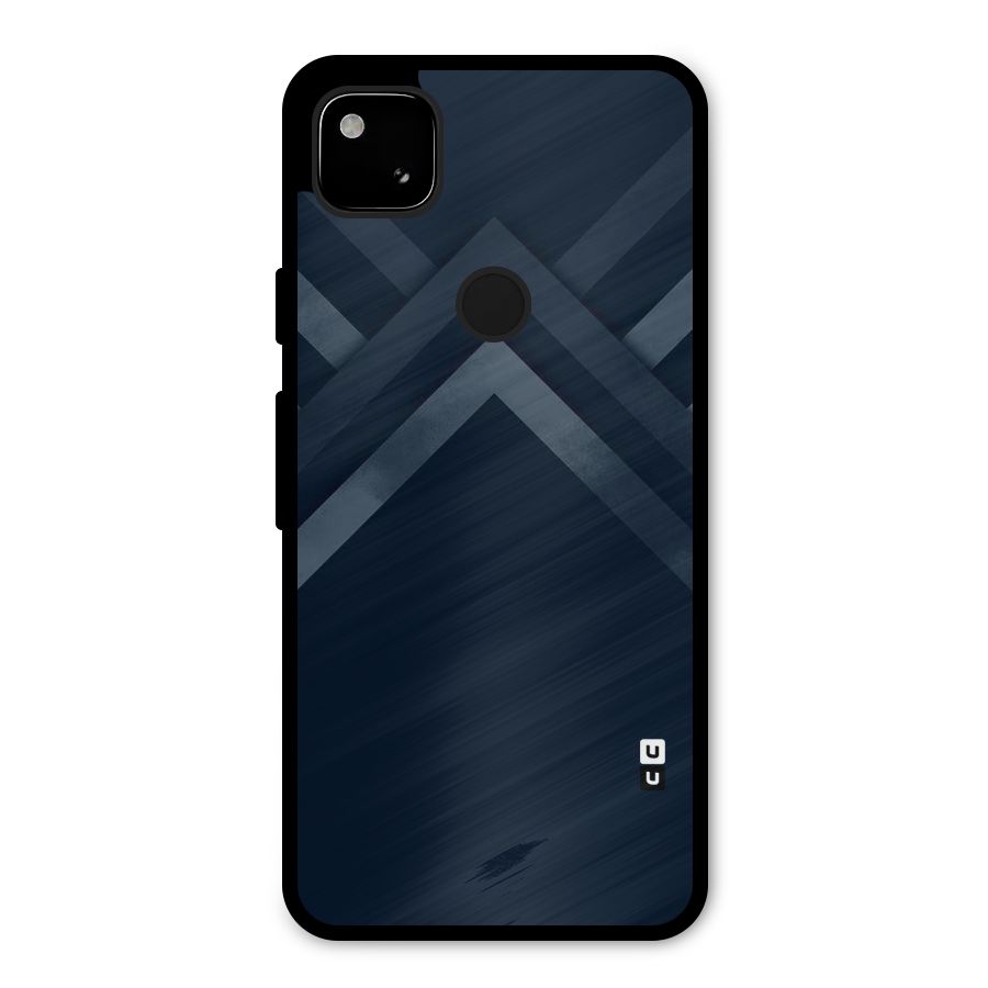 Navy Blue Arrow Metal Back Case for Google Pixel 4a