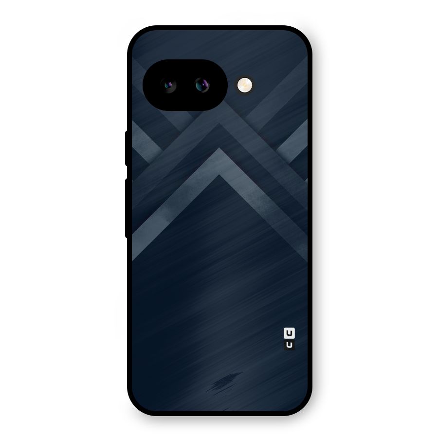 Navy Blue Arrow Metal Back Case for Google Pixel 9a