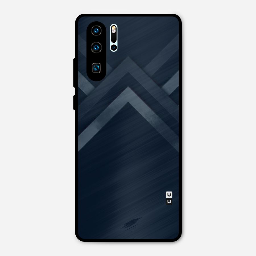 Navy Blue Arrow Metal Back Case for Huawei P30 Pro
